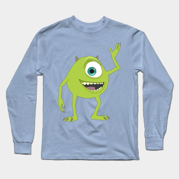 Mike Wazowski Long Sleeve T-Shirt by Megan Olivia